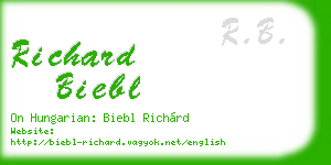 richard biebl business card